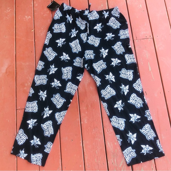 NWT Black Guitar Hero Pajama Pants Size XL - Picture 2 of 4